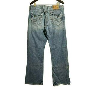 Vintage Lucky Brand Montesano Lava Relaxed Bootcut Jeans Men Size 34 Distressed
